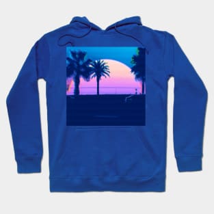 vaporwave palms sunset Hoodie